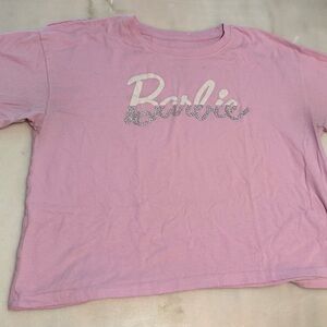 Barbie Light Pink Tee with Glitter Logo
